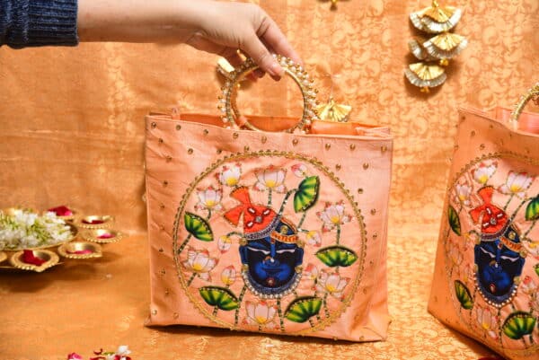 Goodies Bag (Shree Nath ji theme) (Peach) - Image 2