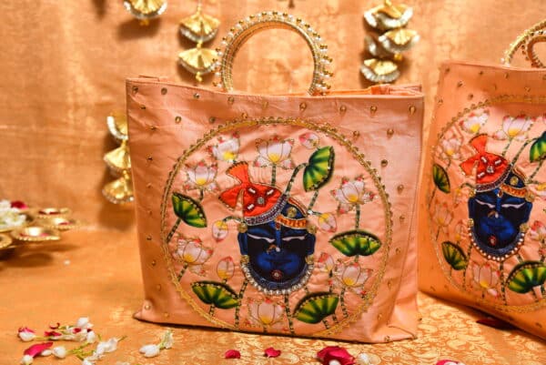 Goodies Bag (Shree Nath ji theme) (Peach)