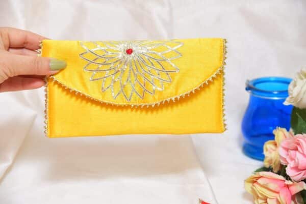 Image of Gotta Embroidery Shagun Envelopes, showcasing intricate traditional Indian patterns and elegant craftsmanship