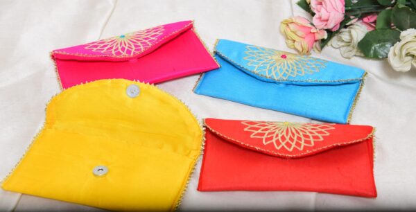 Gotta Embroidery Shagun Envelopes (firozi) - Image 2