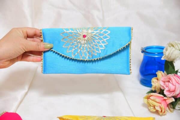 Image of Gotta Embroidery Shagun Envelopes, showcasing intricate traditional Indian patterns and elegant craftsmanship