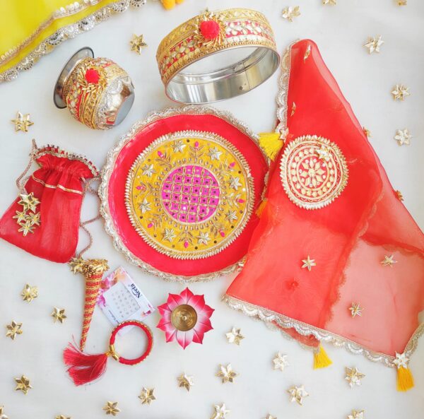 Karwa Chauth Thali Hamper (Red)