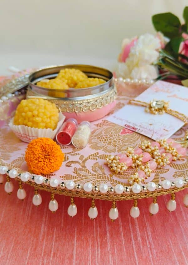 Banarasi Rakhi Hamper (pink) - Image 2