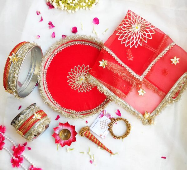 Karwa Chauth Thali Set (Red)