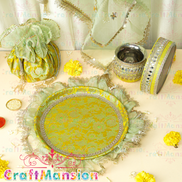 Karwa Chauth Thali Set - KS008(Green)