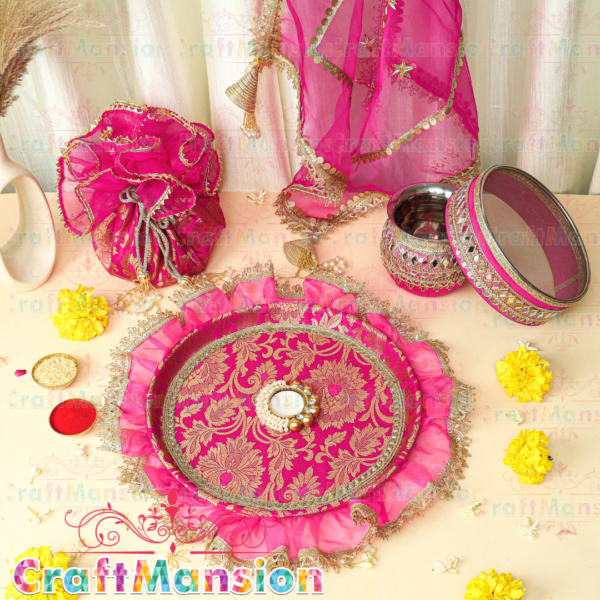 Karwa Chauth Thali Set - KS008(Rani)