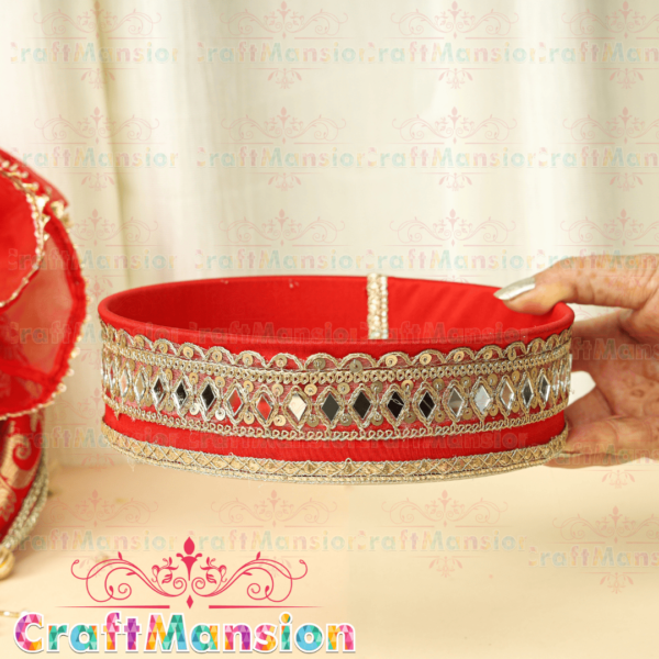 Karwa Chauth Thali Set - KS008(Red) - Image 3