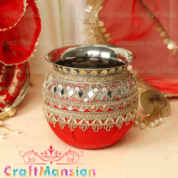 Karwa Chauth Thali Set - KS008(Red) - Image 4