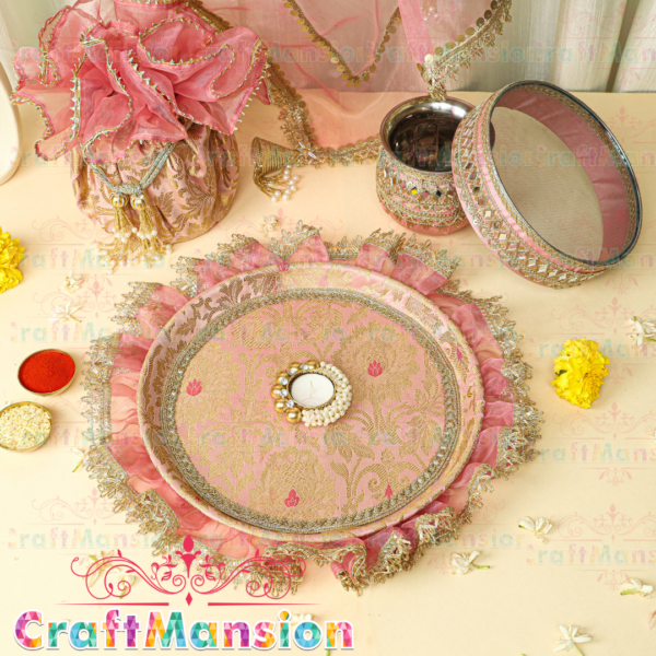 Karwa Chauth Thali Set - KS008(Pink)