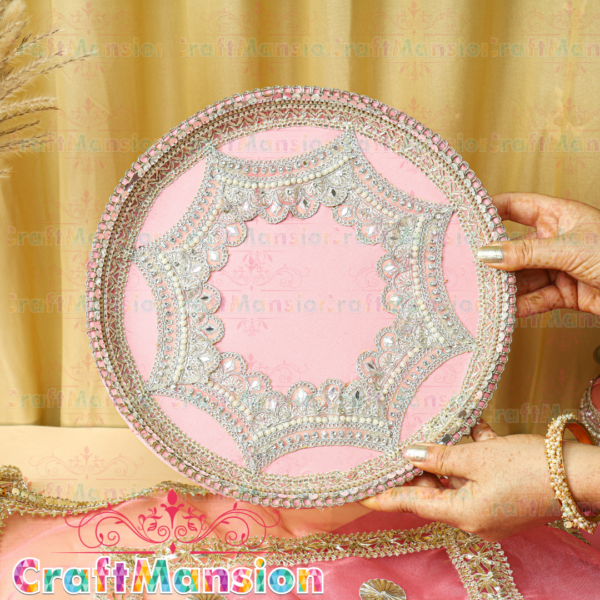 Karwa Chauth Thali Set - KS006(Pink) - Image 2