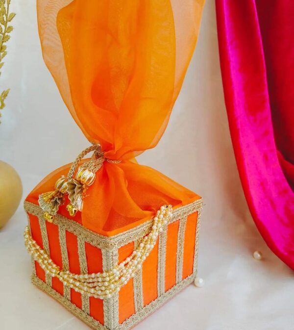 Handcrafted Gota Basket (Orange)-CraftMansion