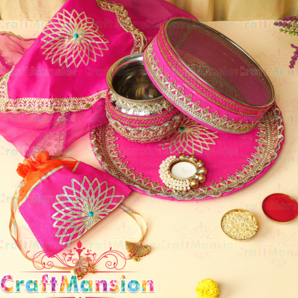 Karwa Chauth Thali Set - KS001(Rani)