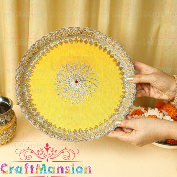 Karwa Chauth Thali Set - KS001(Yellow) - Image 3