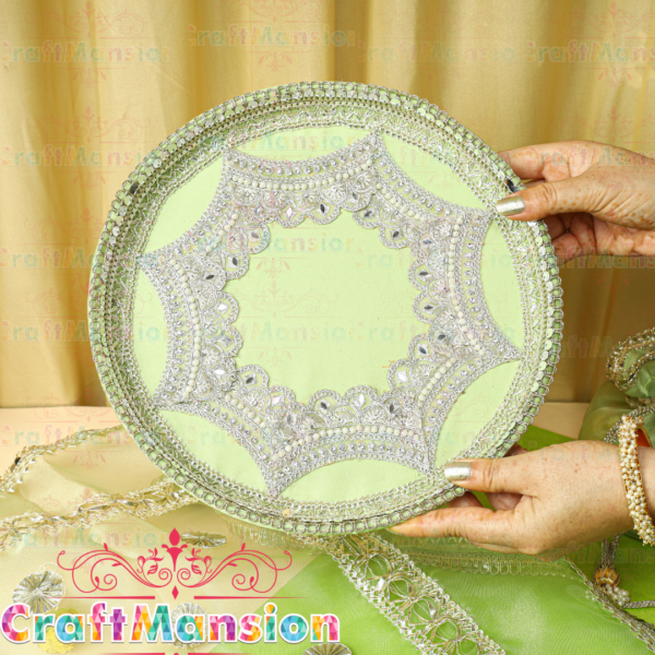 Karwa Chauth Thali Set - KS006(Green) - Image 3