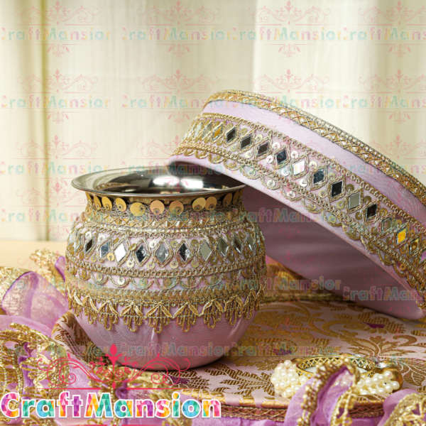 Karwa Chauth Thali Set - KS008(Purple) - Image 3