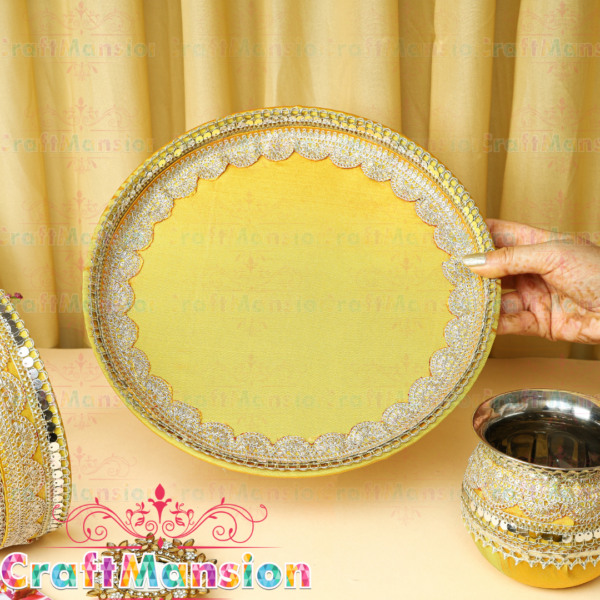 Karwa Chauth Thali Set - KS005(Yellow) - Image 2