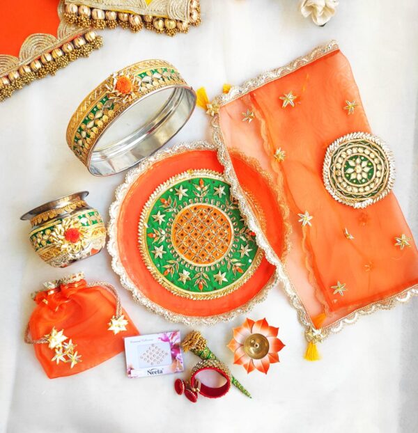 Karwa Chauth Thali Hamper (Orange)