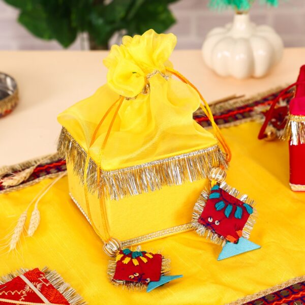 Basket Gotta for Lohari and Sakranti Gift-Yellow