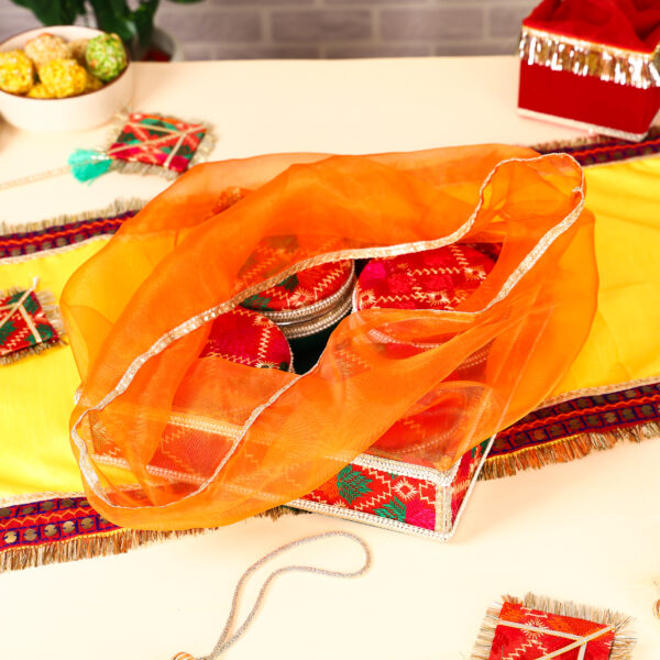 Phulkari Tissue Basket