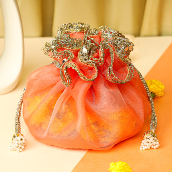 Organza Potli (Peach)