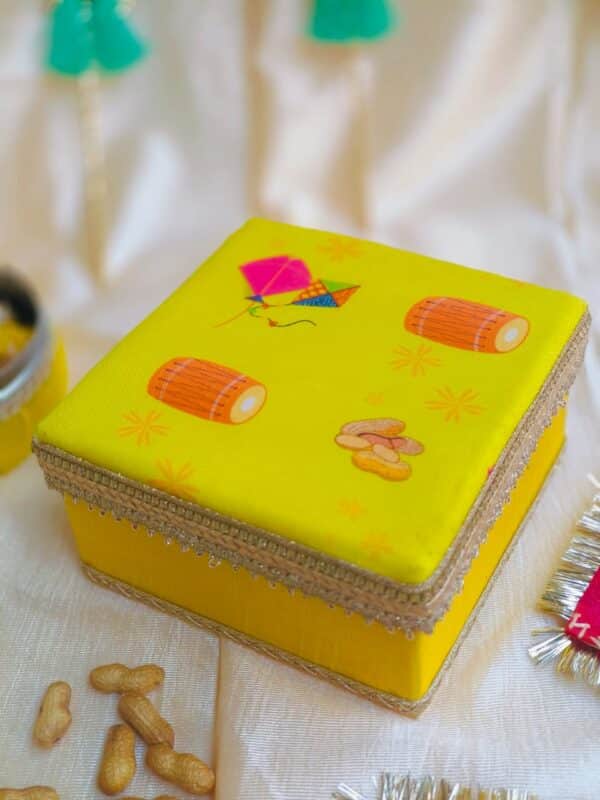 Gift Box – Vibrant Design for Lohri & Sankranti Gifting - Yellow - Image 3