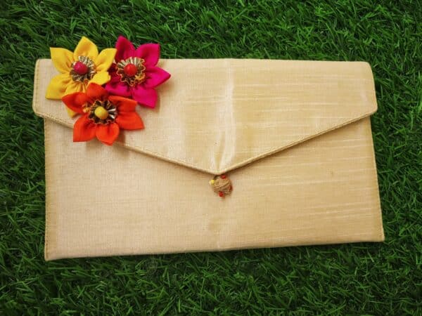Floral Pearl Embellished Shagun Envelopes – Ivory (single pc) - Image 2